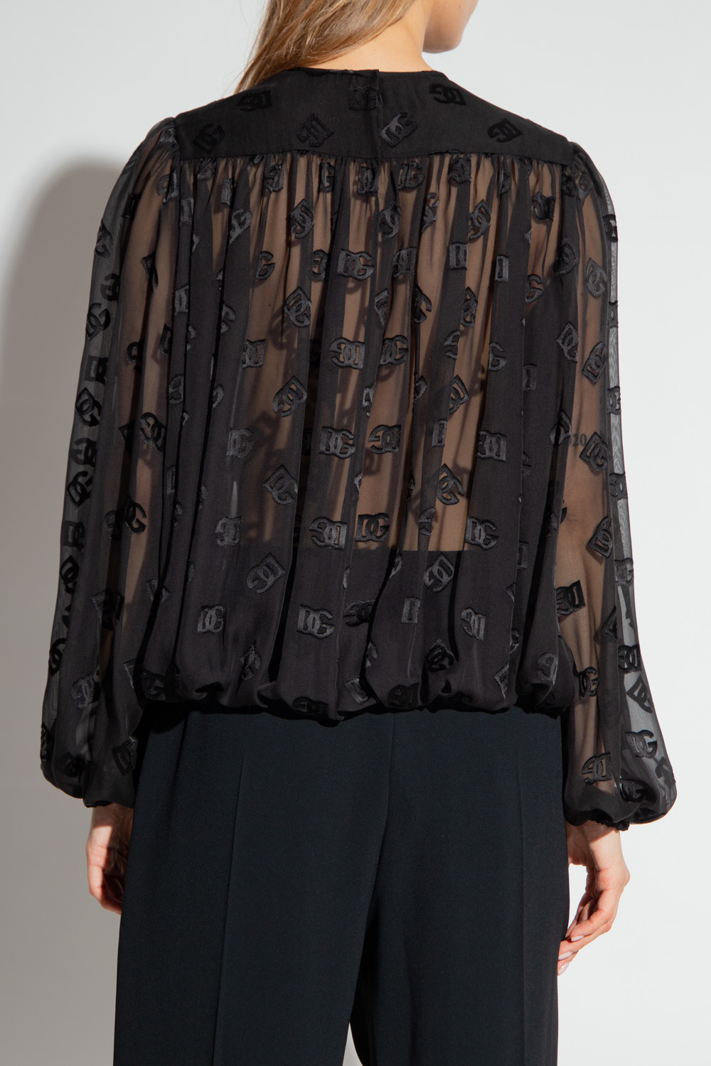 Black Sheer top with monogram Dolce & Gabbana - Vitkac Canada